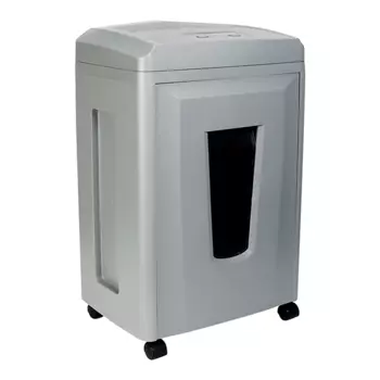 Шредер ГЕЛЕОС УП26-7+, секретность 6/P-7, фрагменты - 800 мкм x 1 мм, объем 26 л, кол-во листов до 6 шт., карты, CD, серый (УП26-7+)