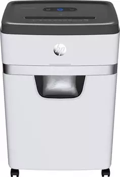 Шредер HP OneShred 18CC, секретность P-4, 160 см/мин., фрагменты - 4мм x 3.5см, 25л, 18 листов, скрепки, скобы, карты, серый/черный (2805)