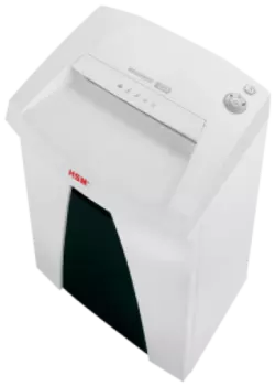 Шредер HSM Securio B22-3.9х30 N, секретность 2/P-2, 480 см/мин., перекрестный - 3.9 мм x 3 см, объем 33 л, кол-во листов до 18 шт., скрепки, скобы, белый/черный (B22-3.9х30 N)