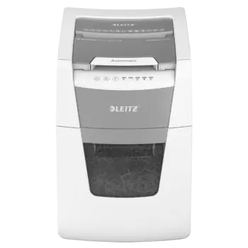 Шредер Leitz IQ Autofeed Small Office 100 P5, секретность 4/P-5, 180 см/мин., фрагменты - 2мм x 1.5см, 34л, 100 листов, скрепки, скобы, карты, белый (80120000)