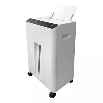 Шредер Office Kit SA60M (1,9х15), секретность P-5, 270 см/мин., перекрестный - 1.9 мм x 1.5 см, объем 20 л, кол-во листов до 9 шт., скобы, белый (OK1915SA60M)