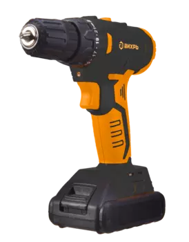 Шуруповерт ВИХРЬ ДА-18Л-2К/Б, аккумуляторный, 45 нм, 1400 об/мин, 18V, 2 А·ч, Li-Ion, два акб, быстрозажимной патрон, кейс, 1.3 кг (72/14/22)