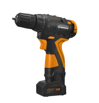 Шуруповерт ВИХРЬ ДА-24Л-2К/Б, аккумуляторный, 55 нм, 1400 об/мин, 24V, 2 А·ч, Li-Ion, быстрозажимной патрон, кейс, 1.35 кг (72/14/24)