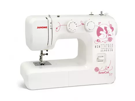 Швейная машина Janome SewCat 57, белый/рисунок (03.07.000000000737)