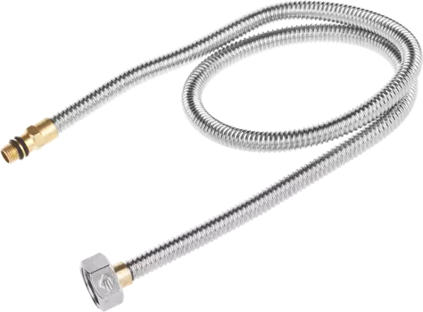 Сильфонная подводка для смесителя Зубр ЭКСПЕРТ 1/2" x M10, гайка-штуцер, 80см, 1шт. (51012-080)