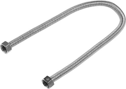 Сильфонная подводка для воды Зубр ЭКСПЕРТ 1/2", гайка-гайка, 50см, 1шт. (51011-G/G-050)