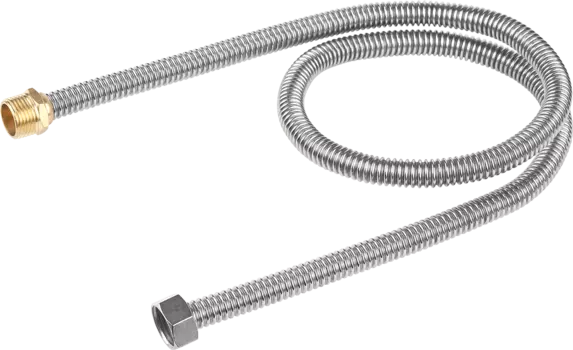 Сильфонная подводка для воды Зубр ЭКСПЕРТ 1/2" x 1/2", гайка-штуцер, 100 см, 1шт. (51011-G/S-100)
