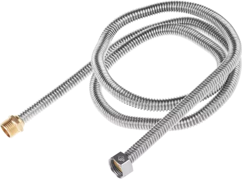 Сильфонная подводка для воды Зубр ЭКСПЕРТ 1/2" x 1/2", гайка-штуцер, 150 см, 1шт. (51011-G/S-150)