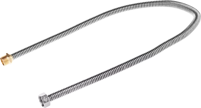 Сильфонная подводка для воды Зубр ЭКСПЕРТ 1/2" x 1/2", гайка-штуцер, 80см, 1шт. (51011-G/S-080)