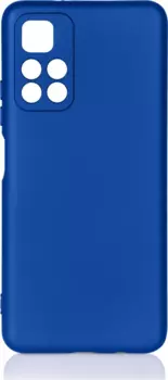Силиконовый чехол с микрофиброй poOriginal 06 DF для смартфона Poco M4 Pro, силикон, blue (DF poOriginal-06 (blue))