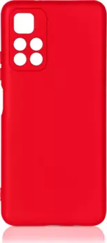 Силиконовый чехол с микрофиброй poOriginal 06 DF для смартфона Poco M4 Pro, силикон, Red (DF poOriginal-06 (red))