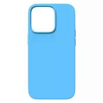 Силиконовый чехол с микрофиброй Red Line для смартфона Apple iPhone 14, силикон, микрофибра, голубой (УТ000032569)