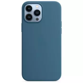 Силиконовый чехол с микрофиброй Red Line MagSafe для смартфона Apple iPhone 14 Pro, силикон/микрофибра, Blue Jay (УТ000032607)