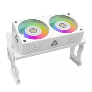 Система охлаждения для памяти Alseye C-RAM-W ARGB, 2 вентилятора, 60 мм, 3000, 4-pin PWM, ARGB для полноразмерных модулей памяти DDR3/DDR4/DDR5, белый (C-RAM-W ARGB)