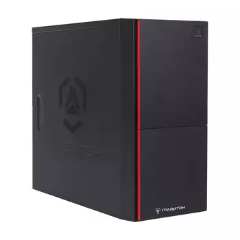 Системный блок Гравитон Д50А, AMD Ryzen 5 5600G 3.9 ГГц, 8Gb RAM, 256Gb SSD, без ОС, черный, клавиатура, мышь (158596)