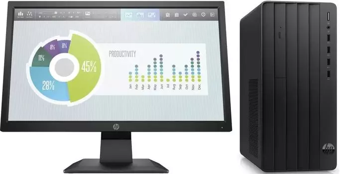 Системный блок HP 290 G9 MT, Intel Core i3 12100 3.3 ГГц, 8Gb RAM, 512Gb SSD, Intel UHD Graphics 730, без ОС, черный, P204, клавиатура, мышь (9M936AT)