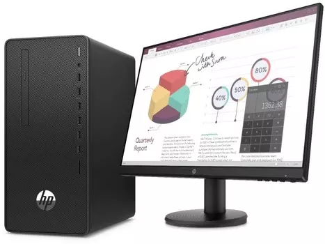 Системный блок HP Bundles 290 G4 MT, Intel Core i5 10500 3.1GHz, 8Gb RAM, 256Gb SSD, W10Pro, черный, HP P24v (1C7P3ES)