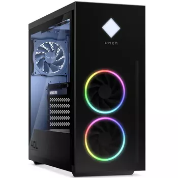 Системный блок HP Omen GT21-0017ur, AMD Ryzen 7 5800X 3.8 ГГц, 16Gb RAM, 1Tb SSD, AMD Radeon RX 6700XT 12Gb, Wi-Fi, BT, без ОС, черный (5D443EA)