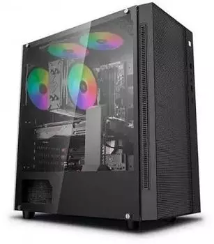 Системный блок IRU Game 520B5G, AMD Ryzen 5 5600 3.5 ГГц, 16Gb RAM, 512Gb SSD, AMD Radeon RX 6600 8Gb, без ОС, черный (2061477)