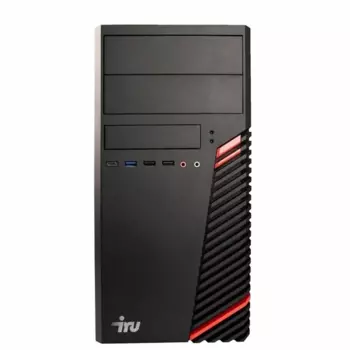 Системный блок IRU Office 310H6S, Intel Celeron G6900 3.4 ГГц, 8Gb RAM, 256Gb SSD, Intel UHD Graphics 730, без ОС, черный (2062389)