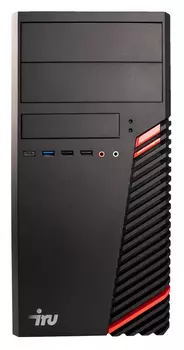 Системный блок IRU Опал 515 MT, Intel Core i5 10400 2.9 ГГц, 16Gb RAM, 256Gb SSD, DVD-RW, без ОС, черный (2005097) Внесен в реестр Минпромторга РФ