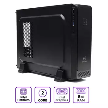 Системный блок Mastero Basic BC06, Intel Pentium Gold G6405 4.1 ГГц, 8Gb RAM, 128Gb SSD, W11Pro, черный (BC06-I6405-8S128WP)