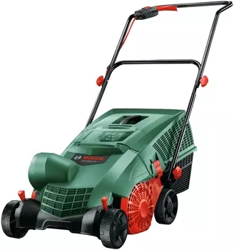 Скарификатор-аэратор BOSCH UniversalRake 900, сетевой, 900Вт, травосборник 50л, прокалывание газона (аэрация), удаление мусора (060088A001)