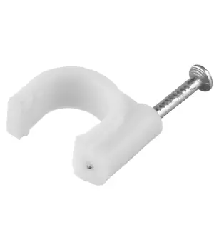 Скоба круглая HLT, 7 мм, 100 шт., белый (084-07-03)