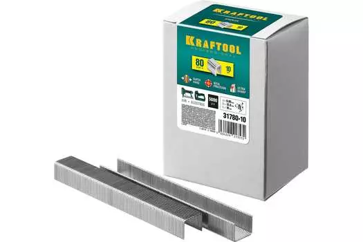 Скобы Kraftool, тип: 80/GA21, 1.28 см x 1 см (31780-10) 5000 шт
