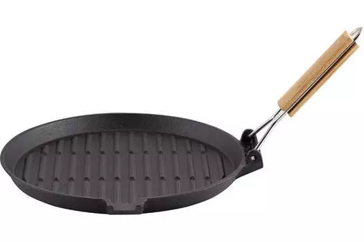 Сковорода-гриль Mallony Padella 26 см, чугун, черный без крышки (985059)