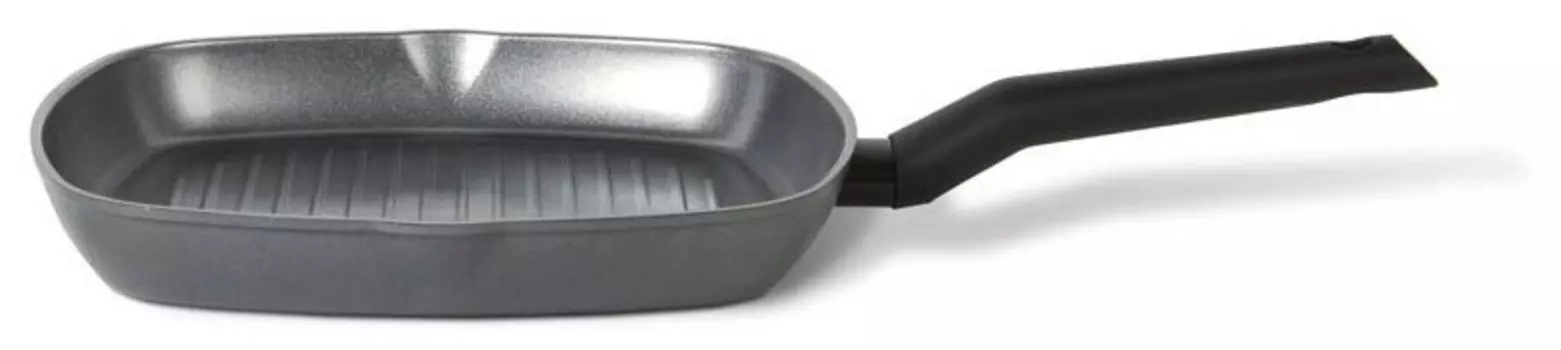 Сковорода-гриль TVS ORIGINE 4N502284010001, 28см, алюминий, антипригарное покрытие, графит без крышки (4N502284010001)