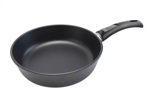 Сковорода Нева Металл Посуда Ферра Индукция 59026 26 см, алюминий, антипригарное покрытие, съемная ручка, черный без крышки (59026)