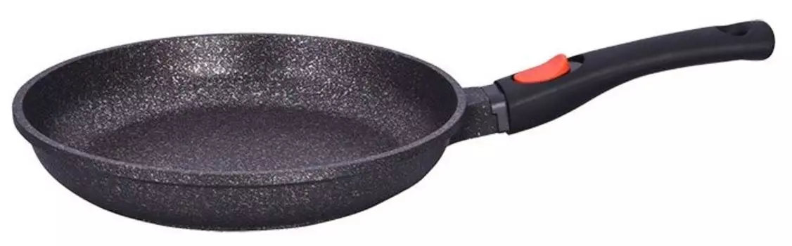 Сковорода универсальная Galaxy 24см, алюминий, антипригарное покрытие, съемная ручка, черный без крышки (GL 9830)