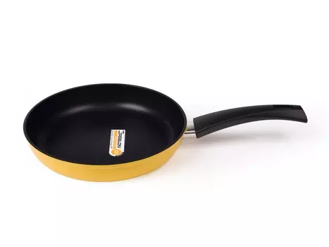 Сковорода Zanussi Pescara 28см, алюминий, антипригарное покрытие, черный/желтый с крышкой (ZCF53433GF)
