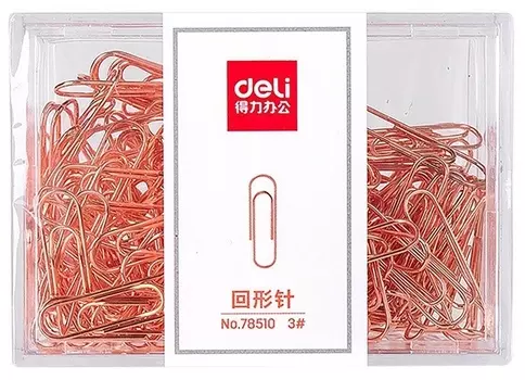 Скрепки deli, металл, длина 29мм, коробка 160шт. (78510)