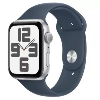 Смарт-часы Apple Watch SE 2023 A2723 44мм, 1.78" OLED, серебристый/синий (MRW03LL/A)