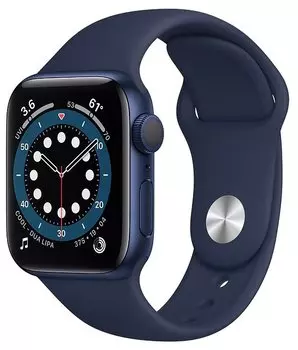Смарт-часы APPLE Watch Series 6 GPS 40mm OLED, синий (MG143RU/A)