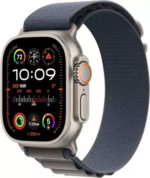 Смарт-часы Apple Watch Ultra 2 A2986 49мм OLED, титановый/синий Alpine Loop (MREP3LL/A)