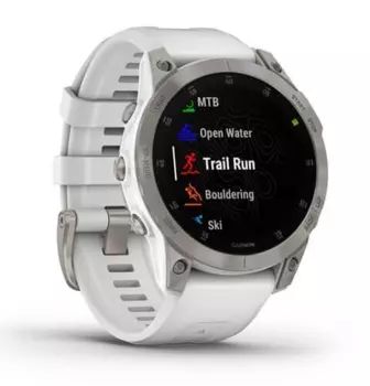 Смарт-часы Garmin Epix gen.2, 1.3" Amoled, серебристый/белый (010-02582-21)