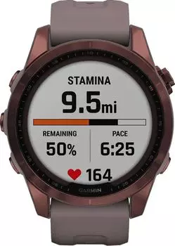 Смарт-часы Garmin Fenix 7S, 1.2" MIP, бронзовый/серый (010-02539-29)
