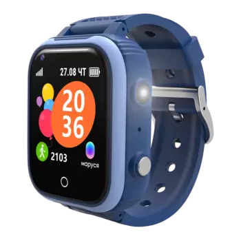 Смарт-часы GEOZON IQ, 1.4" IPS, синий (G-W17BLU)