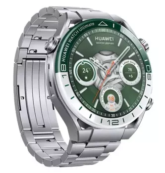 Смарт-часы Huawei Watch Ultimate, 1.5" Amoled, титан/зеленый (55020DSG)