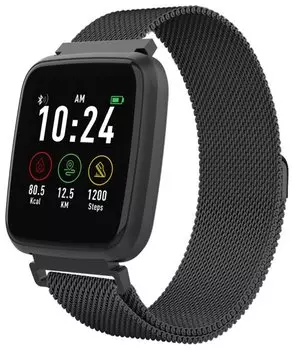 Смарт-часы KREZ Bluez, 1.3", IPS, черный