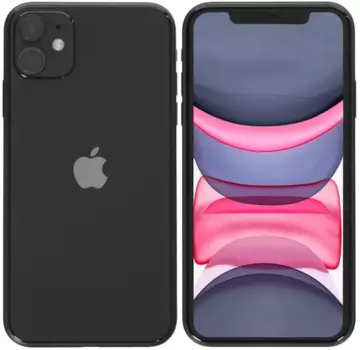 Смартфон Apple iPhone 11 A2221, 6.1" 828x1792 IPS, Apple A13 Bionic, 64Gb, 3G/4G, NFC, Wi-Fi, BT, 2xCam, Lightning, iOS 13, черный (MHDA3TH/A)