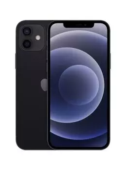 Смартфон Apple iPhone 12 A2403, 6.1" 1170x2532 OLED, Apple A14 Bionic, 128Gb, 3G/4G/5G, NFC, Wi-Fi, BT, 2xCam, 2-Sim (nano SIM+eSIM), Lightning, iOS 14, черный (MGJA3HN/A)