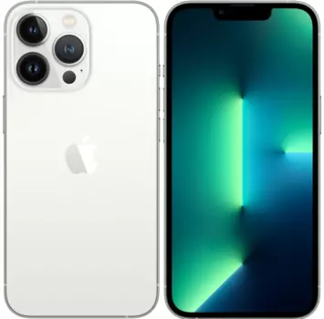 Смартфон Apple iPhone 13 Pro A2483, 6.1" 1170x2532 OLED, Apple A15 Bionic, 256Gb, 3G/4G/5G, NFC, Wi-Fi, BT, 3xCam, 2-Sim (nano SIM+eSIM), Lightning, iOS 15, серебристый (MLTX3LL/A)