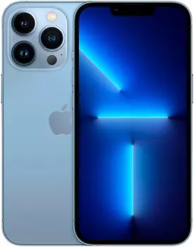 Смартфон Apple iPhone 13 Pro A2483, 6.1" 1170x2532 OLED, Apple A15 Bionic, 6Gb RAM, 128Gb, 3G/4G/5G, NFC, Wi-Fi, BT, 3xCam, 2-Sim (nano SIM+eSIM), 3080mAh, Lightning, iOS 15, голубой (MLR53LL/A)