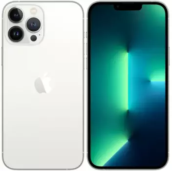 Смартфон Apple iPhone 13 Pro Max A2643, 6.7" 1284x2778 OLED, Apple A15 Bionic, 128Gb, 3G/4G/5G, NFC, Wi-Fi, BT, 3xCam, 2-Sim (nano SIM+eSIM), Lightning, iOS 15, серебристый (MLL73ET/A)