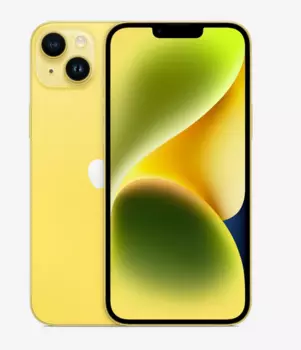 Смартфон Apple iPhone 14 Plus, 6.7" 2778x1284 OLED, Apple A15 Bionic, 6Gb RAM, 512Gb, 3G/4G/5G, NFC, Wi-Fi, BT, 2xCam, 2-Sim, Lightning, iOS 16, желтый (MR5J3ZA/A)