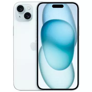 Смартфон Apple iPhone 15 Plus A3096, 6.7" 1290x2796 OLED, Apple A16 Bionic, 128Gb, 3G/4G/5G, NFC, Wi-Fi, BT, 2xCam, 2-Sim, USB Type-C, iOS 17, синий (MVJG3CH/A)